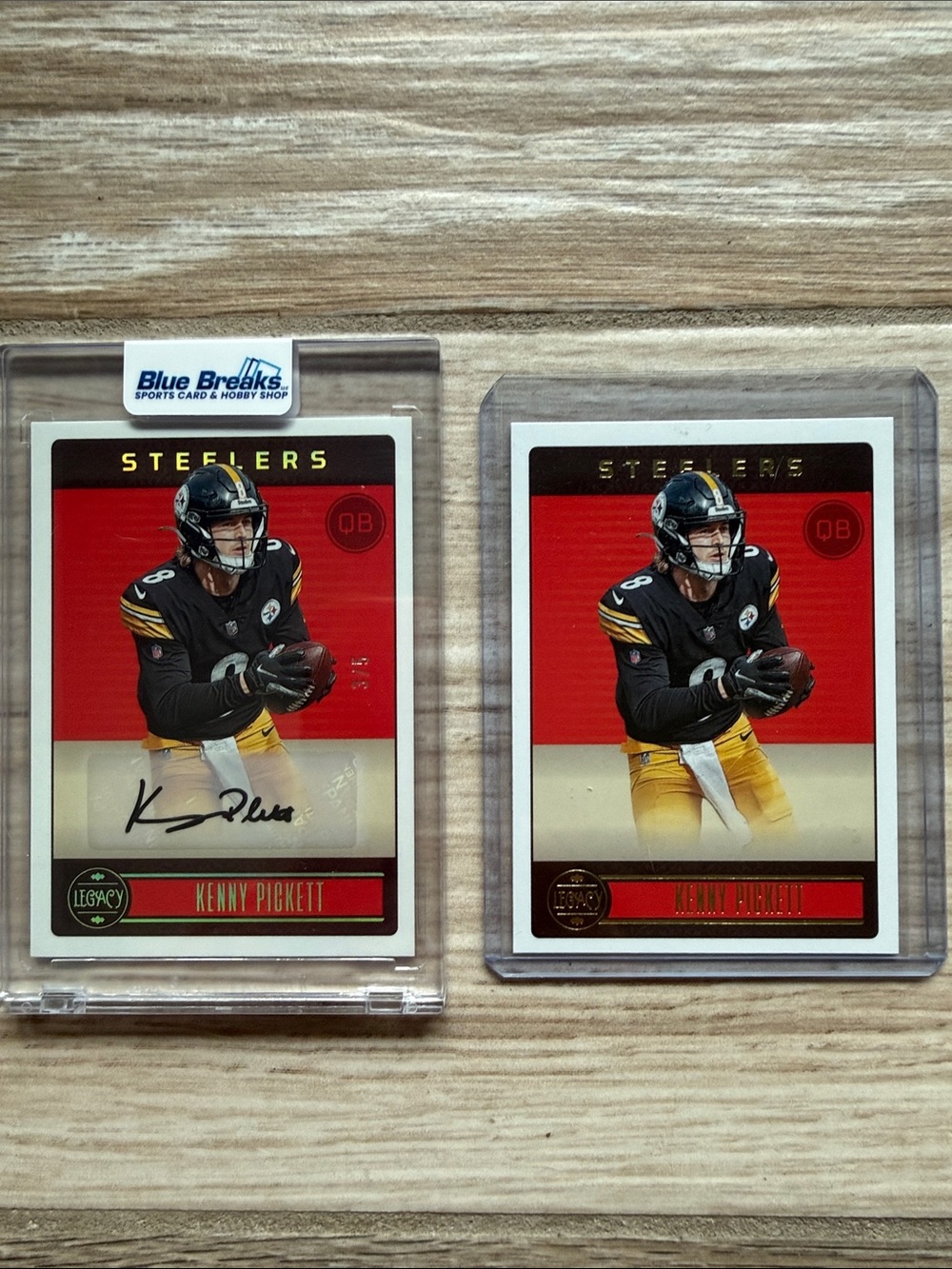 Panini Legacy Steelers Red, Black & Gold signed Kenny Pickett Card 3/5